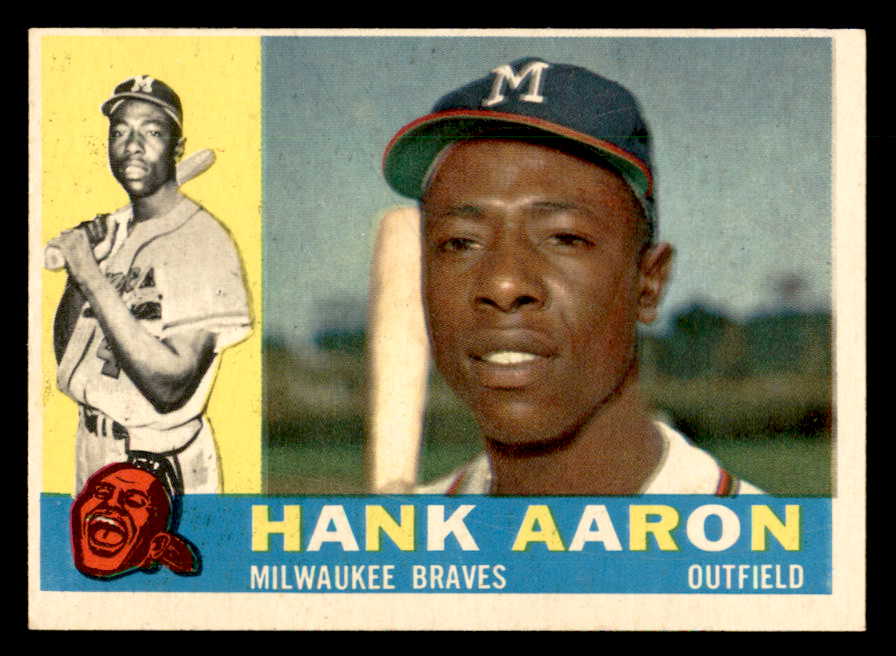 1960 Topps Baseball #300 Hank Aaron Braves VG-EX 547868