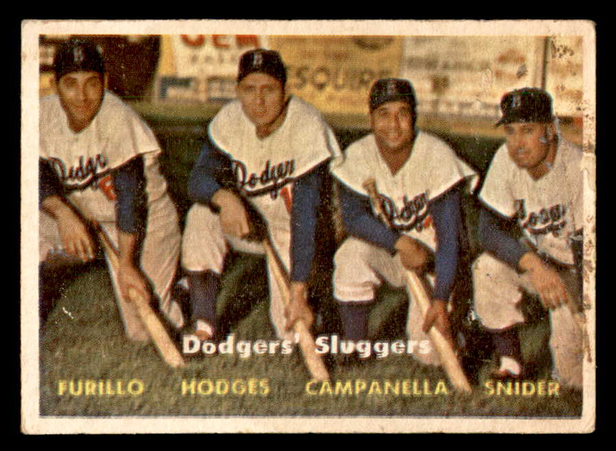 1957 Topps Baseball #400 Roy Campanella Duke Snider Gil Hodges FR-GD 547897