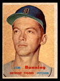 1957 Topps Baseball #338 Jim Bunning Tigers EX-MT oc 547898