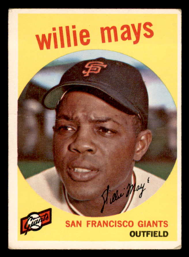 1959 Topps Baseball #050 Willie Mays Giants VG 547904