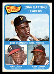 1965 Topps Baseball #002 N.L. Batting Leaders Clemente Aaron NR-MT 547922