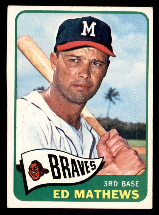 1965 Topps Baseball #500 Eddie Mathews Braves EX+/EX-MT 547928