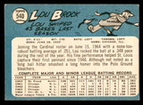 1965 Topps Baseball #540 Lou Brock Cardinals EX-MT 547953