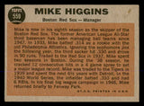 1962 Topps Baseball #559 Mike Higgins Red Sox EX 548032