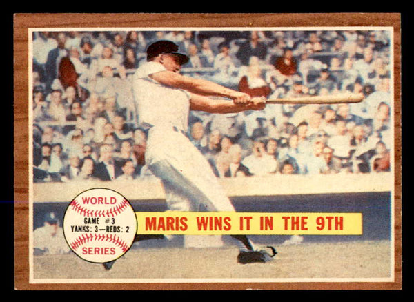1962 Topps Baseball #234 World Series Game 3 Roger Maris EX-MT 548062