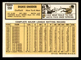 1963 Topps Baseball #550 Duke Snider Mets EX-MT 548087