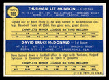 1970 Topps Baseball #189 Thurman Munson Yankees EX 548092