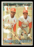 1967 Topps Baseball #063 Lou Brock Curt Flood EX 548188