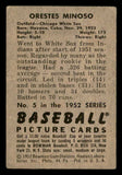 1952 Bowman Baseball #005 Minnie Minoso White Sox GD-VG 548212