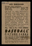 1952 Bowman Baseball #146 Leo Durocher Giants VG ink back 548215