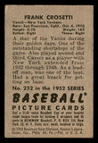 1952 Bowman Baseball #252 Frank Crosetti Yankees GD-VG 548221