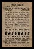 1952 Bowman Baseball #065 Hank Bauer Yankees VG 548223