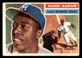1956 Topps Baseball #031 Hank Aaron Braves VG-EX Gray 548235
