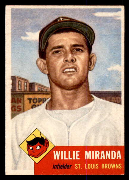 1953 Topps Baseball #278 Willie Miranda Browns EX-MT 548248