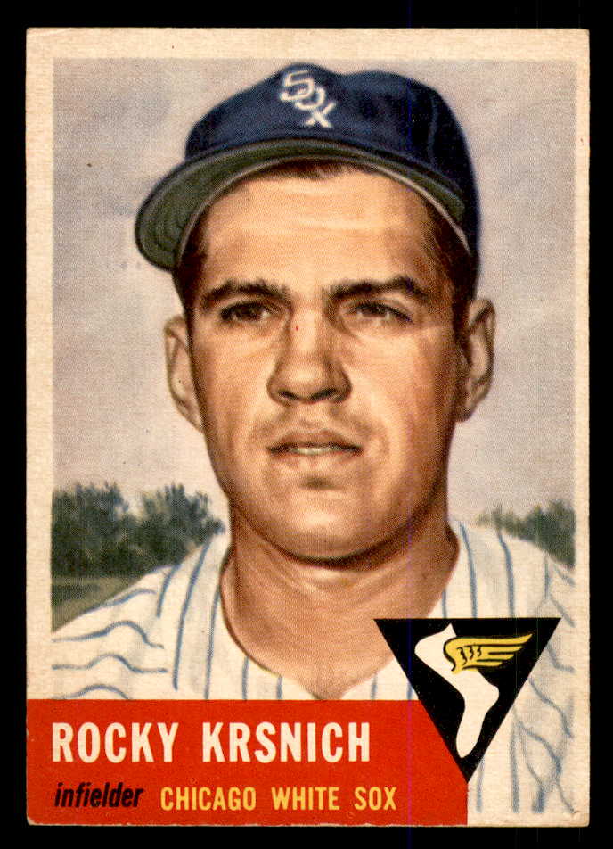 1953 Topps Baseball #229 Rocky Krsnich White Sox EX-MT 548262
