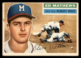 1956 Topps Baseball #107 Eddie Mathews Braves VG Gray 548278