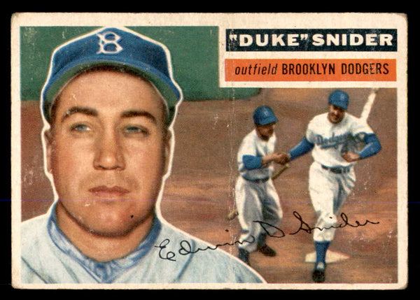 1956 Topps Baseball #150 Duke Snider Dodgers VG Gray 548293