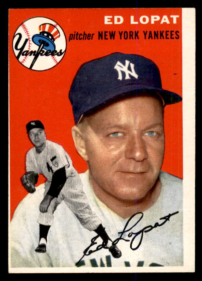 1954 Topps Baseball #005 Eddie Lopat Yankees EX 548303