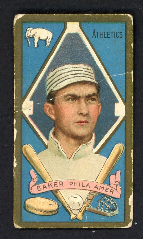 1911 T205 T 205 Frank Baker A's Good back damage 548376