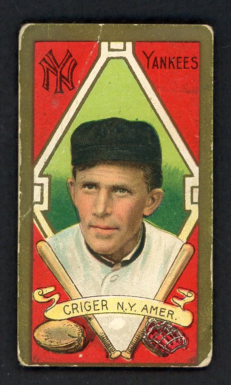 1911 T205 T 205 Lou Criger Yankees VG 548385