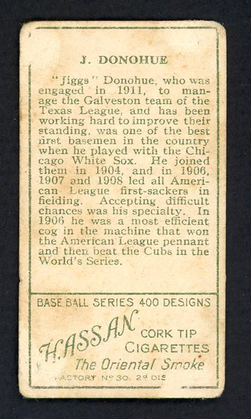 1911 T205 T 205 Jiggs Donohue White Sox GD-VG back damage 548390