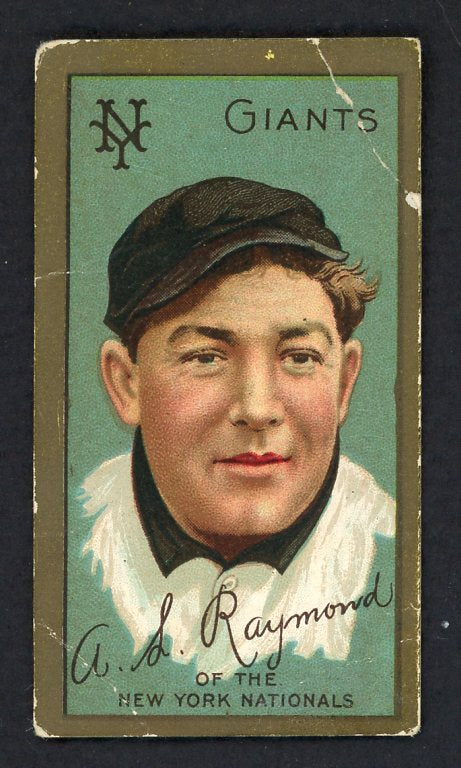 1911 T205 T 205 Bugs Raymond Giants Good back damage 548424