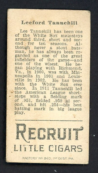 1912 T207 T 207 Lee Tannehill White Sox VG-EX 548462