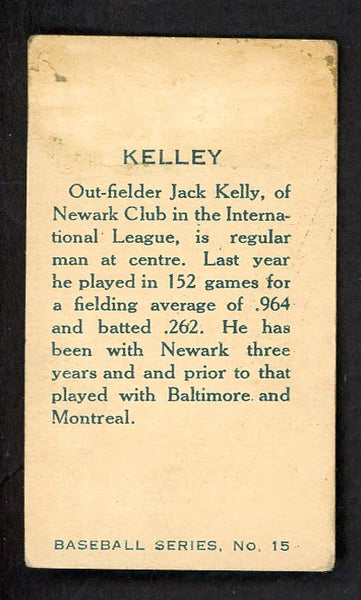 1912 C46 Imperial #015 Jack Kelley Newark Good back damage 548483