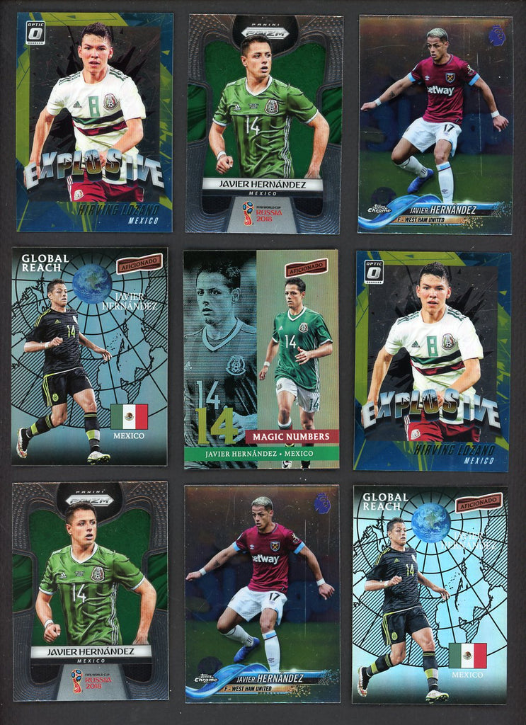 2016 To 2018 Mexico Soccer Set Lot 5 Diff Lozano Hernandez 548516