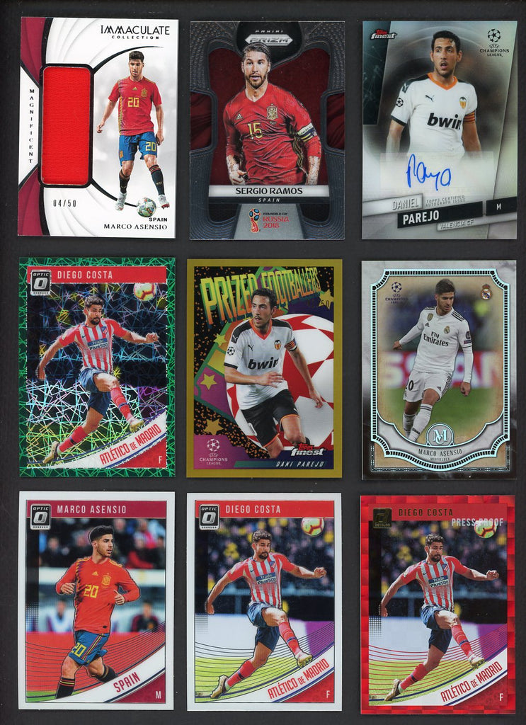 2018 To 2019 Spain Soccer Set Lot 9 Diff Ramos Costa Asensio 548517