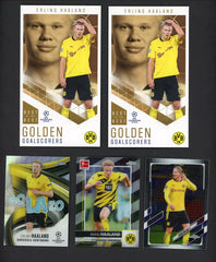 2020 To 2021 Erling Haaland Set Lot 5 Diff Chrome UEFA 548525