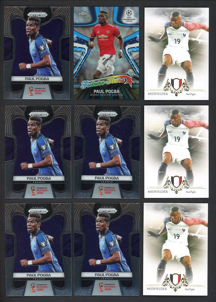 2016 To 2018 Paul Pogba Set Lot 3 Diff Prizm Topps Chrome Futera 548527