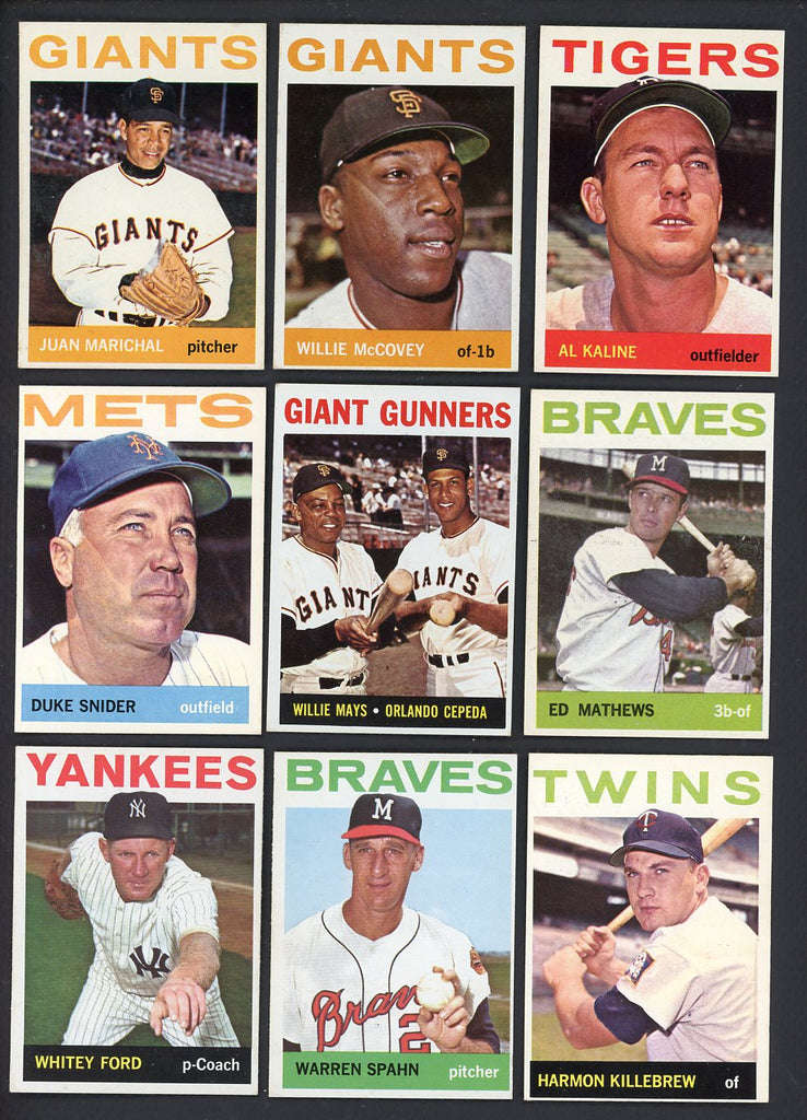 1964 Topps Set Lot 484 Diff EX+/EX-MT Ford Spahn Killebrew 548542