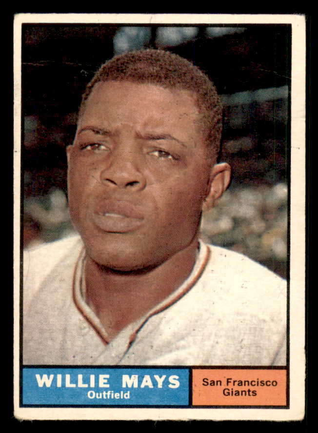 1961 Topps Baseball #150 Willie Mays Giants Good ink back 548554