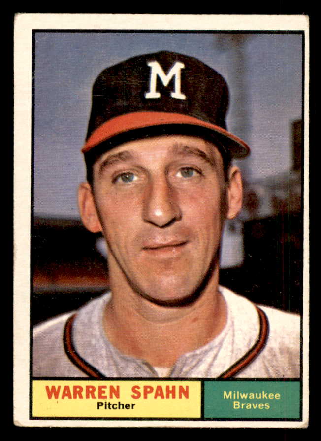 1961 Topps Baseball #200 Warren Spahn Braves VG 548762