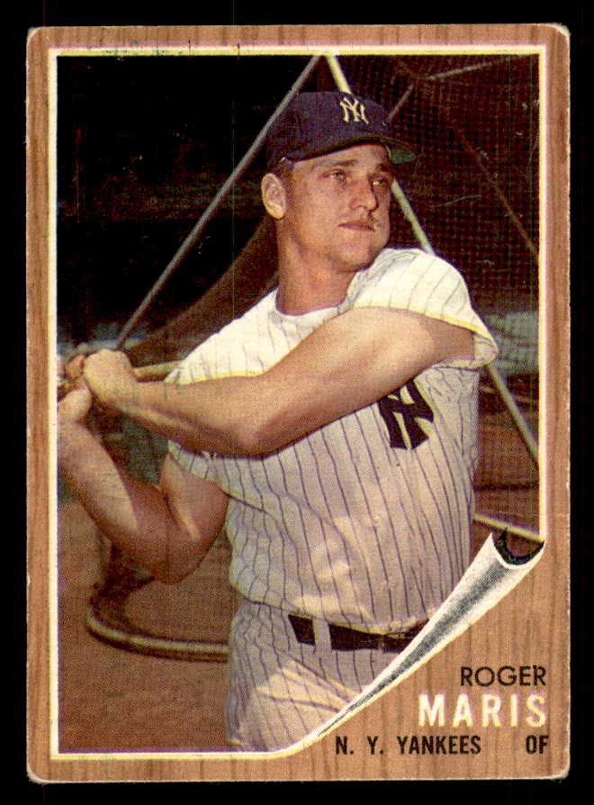 1962 Topps Baseball #001 Roger Maris Yankees VG 548773