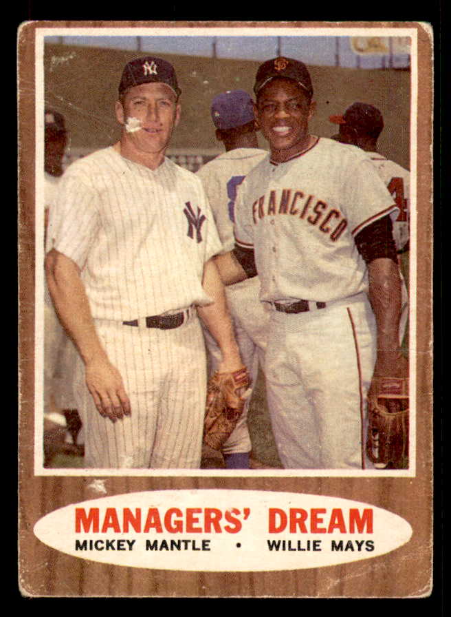 1962 Topps Baseball #018 Mickey Mantle Willie Mays GD-VG 548817