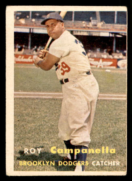 1957 Topps Baseball #210 Roy Campanella Dodgers Good ink back 548829
