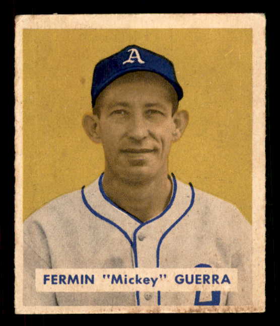 1949 Bowman Baseball #155 Mickey Guerra A's VG-EX 549031