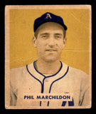 1949 Bowman Baseball #187 Phil Marchildon A's Good 549061