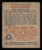 1949 Bowman Baseball #192 Harry Gumbert Reds VG-EX 549066