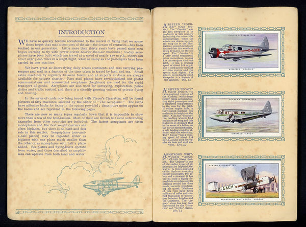 1935 Player Airplanes Complete Set In Album 549110