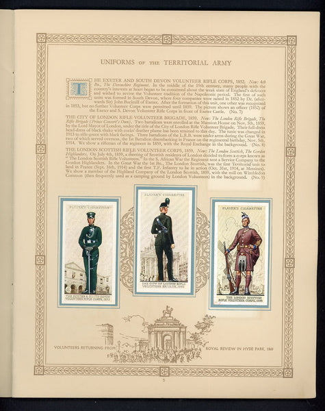 1939 Player Uniforms of the Territorial Army Complete Set In Album 549113
