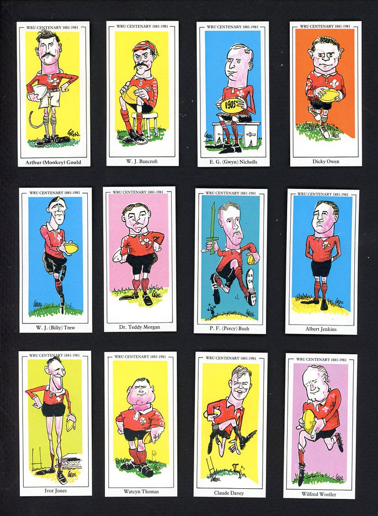 1980 Welsh Rugby Union Greats Complete Set 549144