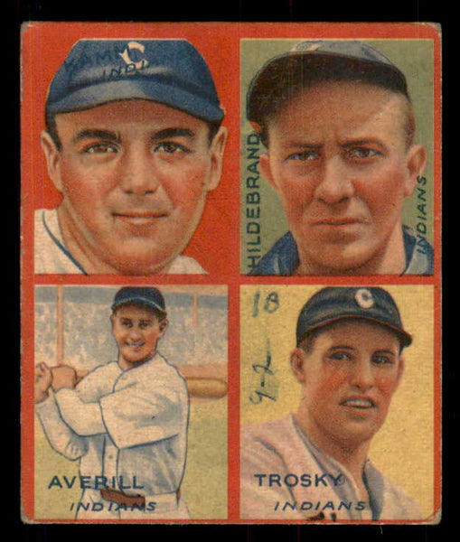 1935 Goudey #002E Earl Averill Indians Good ink front 549165