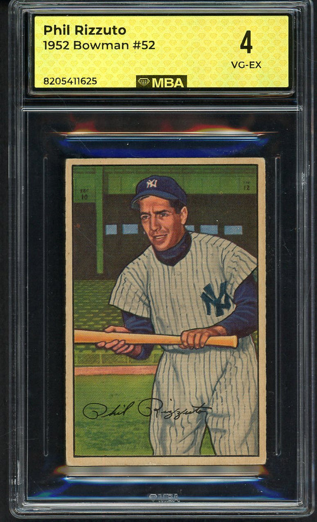 1952 Bowman Baseball #052 Phil Rizzuto Yankees MBA 4 VG-EX 549618