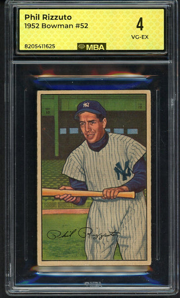 1952 Bowman Baseball #052 Phil Rizzuto Yankees MBA 4 VG-EX 549618