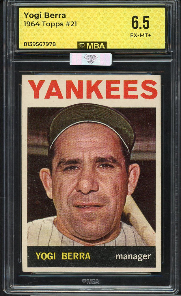 1964 Topps Baseball #021 Yogi Berra Yankees MBA 6.5 EX-MT+ 549623