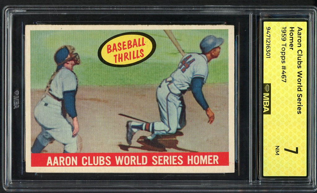 1959 Topps Baseball #467 Hank Aaron IA Braves MBA 7 NM 549642