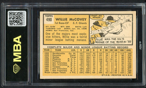 1963 Topps Baseball #490 Willie McCovey Giants MBA 4 VG-EX 549681